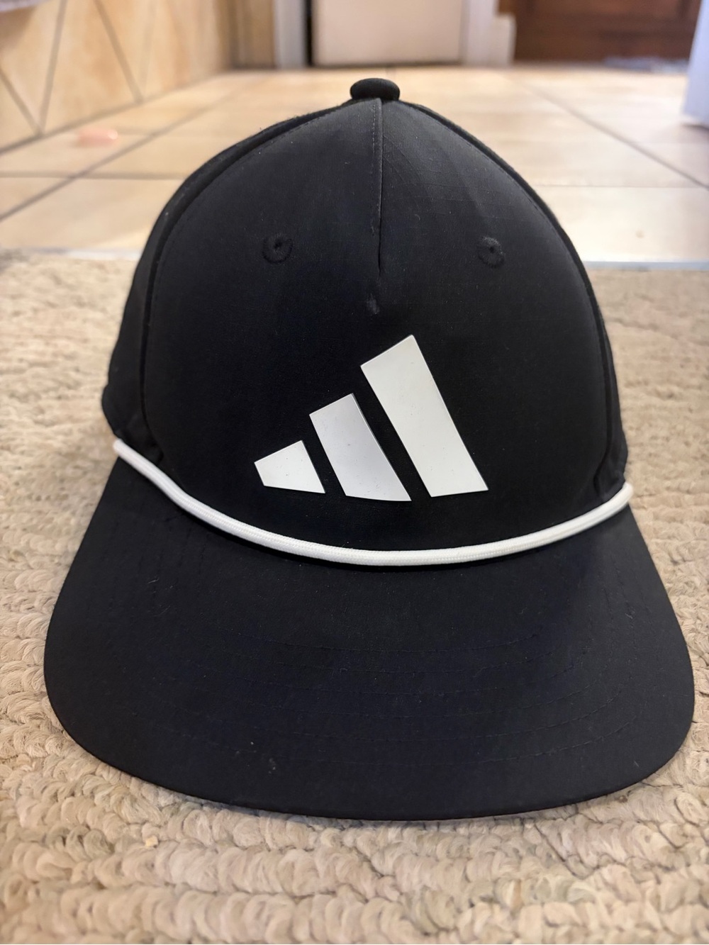Adidas Black Baseball Cap with White Logo